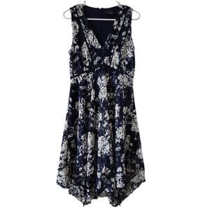 Just Taylor Women's Size 6 Lace Flower Blue Dress Sleeveless Flowy